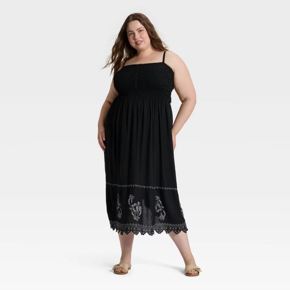 Universal Thread NWT Black Button Front Maxi Dres… - image 1